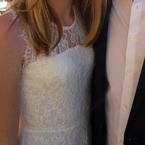 Miss Behave Girls Formal White Lace Dress - Picture 4 of 7